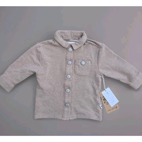 Easy‎ Peasy Baby Boys Tan Collared Button Up Jacket 12mos Mos New With Tags - S9 - Picture 1 of 7